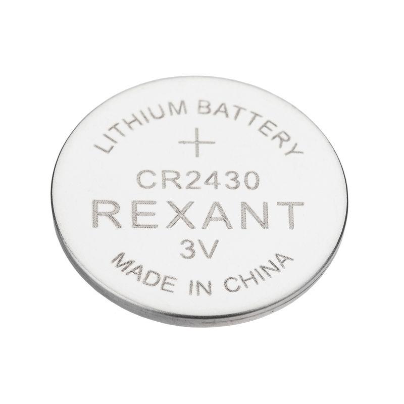 Элемент питания литиевый CR2430 3В (блист.5шт) Rexant 39-1109