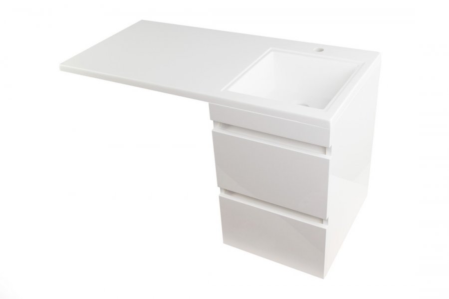 Тумба подвесная "Даллас 100", Люкс белая, PLUS