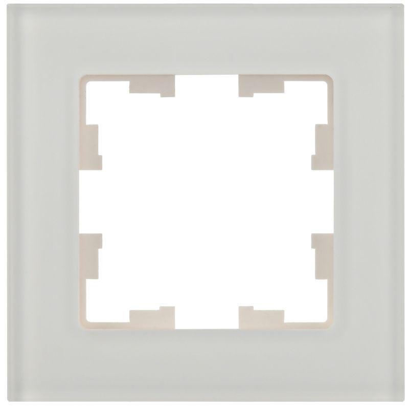 Рамка 1-м BRITE РУ-1-2-Бр стекло бел. матов. IEK BR-M12-G-31-K01