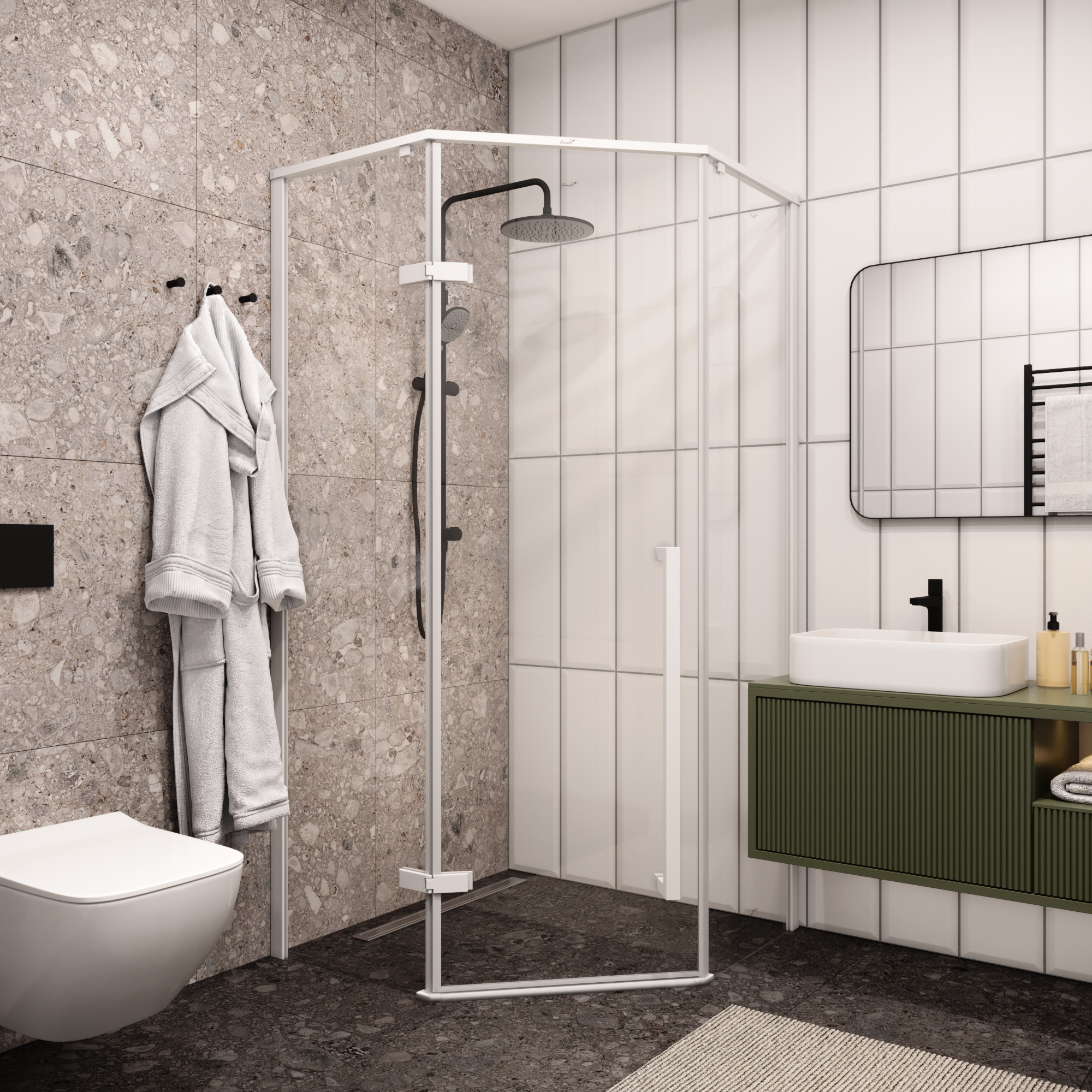 Ограждение C2AW душевое Ceruttispa без поддона (100x100x195)