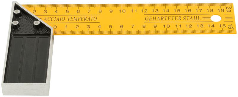 Угольник столярный усиленный 200мм желт. FIT 19420