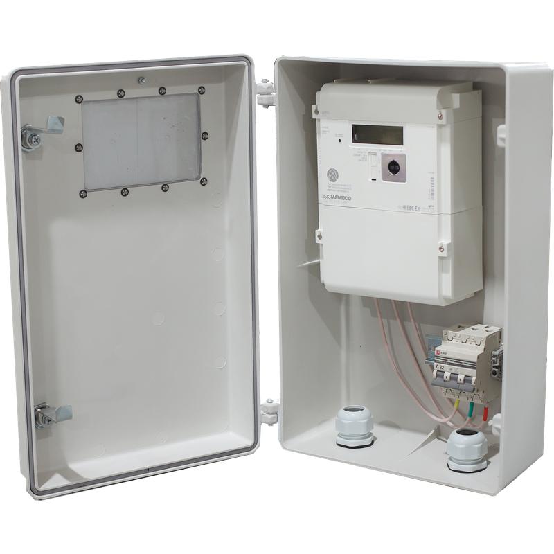 Щит выносной учета из SMC с 1 окошком Промэнерго ВЩУ PMRO-1S-300х470х170