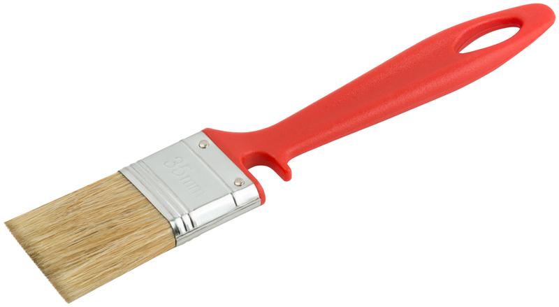 Кисть флейцевая "Крафт" 35мм натур. свет. щетина пластик. ручка с выемкой КУРС 00842