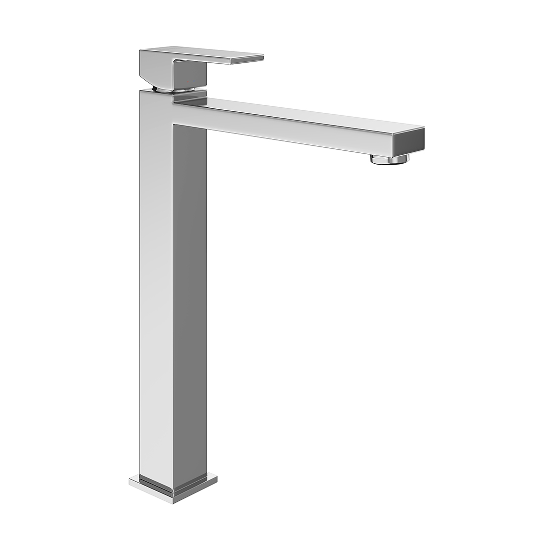 Однорычажный смеситель для раковины FUTURA, высокий, без донного клапана 3/8,  хром