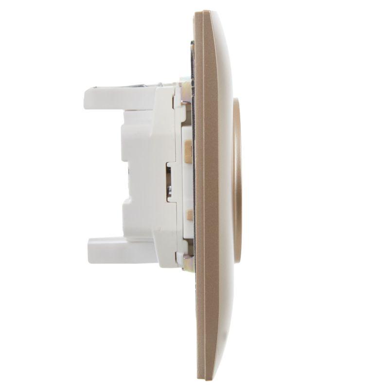 Розетка 2-м SKANDY 10А без заземл. защ. шторки в сборе SK-R09Sa песочн. IEK SK-R23-10-K98-F