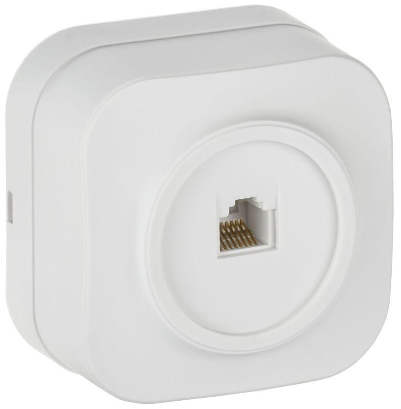 Розетка компьютерная ОП GLORY РК10-ХБм RJ45 кат.5E бел. матов. IEK EKH10-K01M