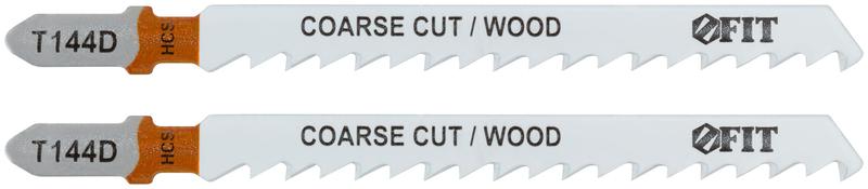 Набор полотен по дереву HCS разведенные шлифованные зубья 100/74/42мм Т144D (уп.2шт) FIT 40938
