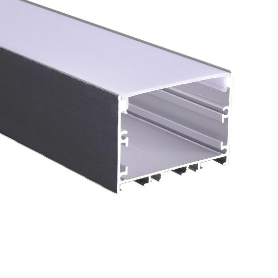 Профиль накладной PAL 5035-BLACK L2000 в комплекте: 2 глухих заглушки; рассеив. матов.; 4 клипсы крепежных анодир. Pro JazzWay 5058972