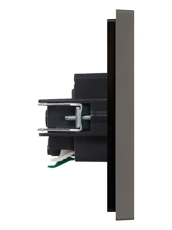 Розетка СП FORTE&PIANO FP313 16А с заземл. защ. шторки безвинт. крепл. сер. IEK FP-R14-16-1-K03