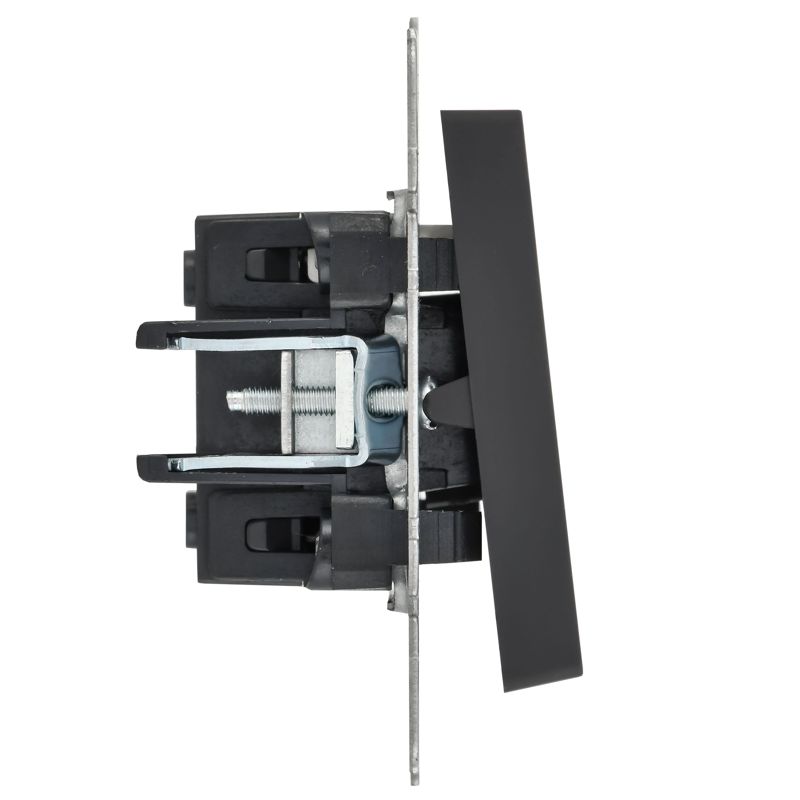 Выключатель 1-кл. СП BRITE ВС10-1-1-БрГ 10А с индик. механизм графит IEK BR-V10-1-10-K53