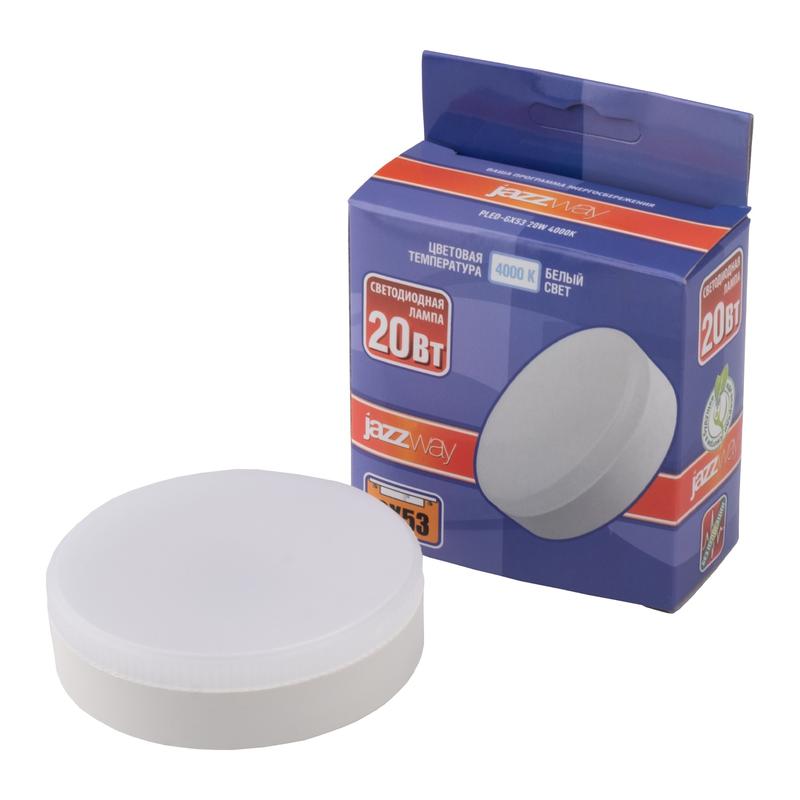 Лампа светодиодная PLED-GX53 20Вт 4000К нейтр. бел. GX53 JazzWay 5065314