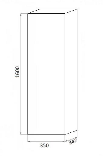 Пенал вертикальный Novel (левый)