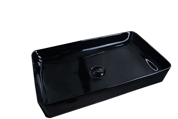 Раковина Gid BL9396 53346 накладная черная глянцевая 60x34x11