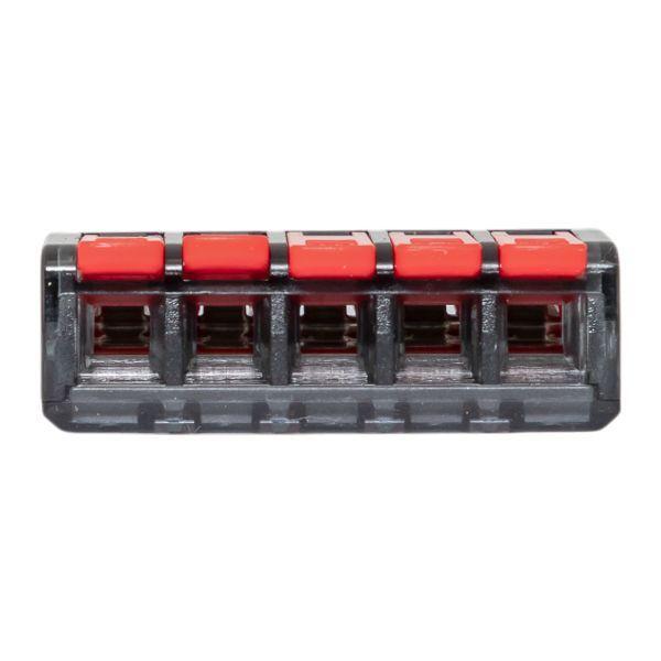 Клемма строительно-монтажная СМК 221-615 5-проводная 0.5-4.0(6)кв.мм с рычагом (уп.25шт) PROxima EKF plc-smk-221-615