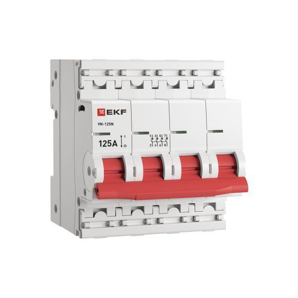 Выключатель нагрузки 4п 125А ВН-125N PROxima EKF S1254125