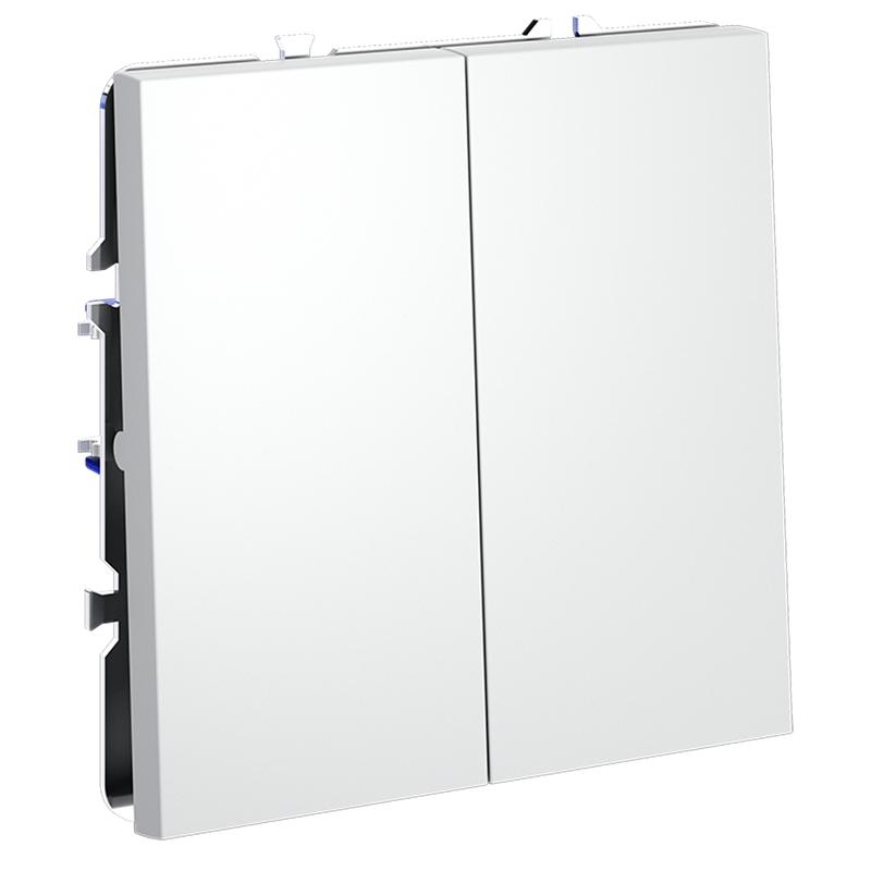 Переключатель проходной 2-кл. СП S70 10А механизм бел. матов. Voltum VLS020302