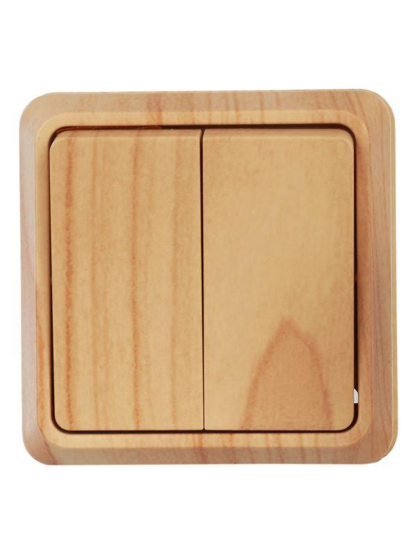 Выключатель 2-кл. ОП Октава 10А IP20 ВС20-2-0-ОС сосна GENERICA EVO20-K03-10-DC