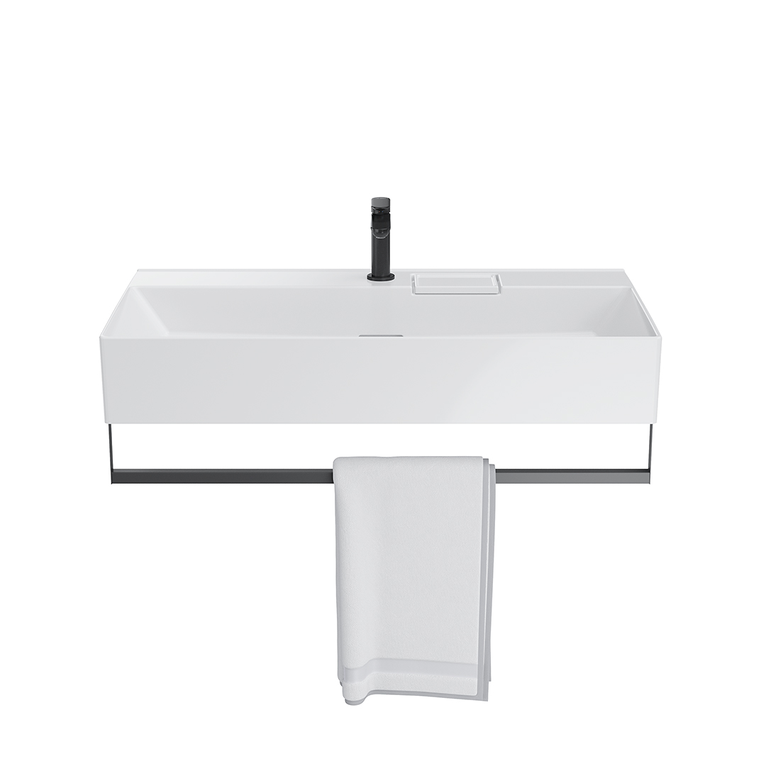 Раковина LOGICA мебельная\подвесная с одним отверстием 90, белая глянцевая