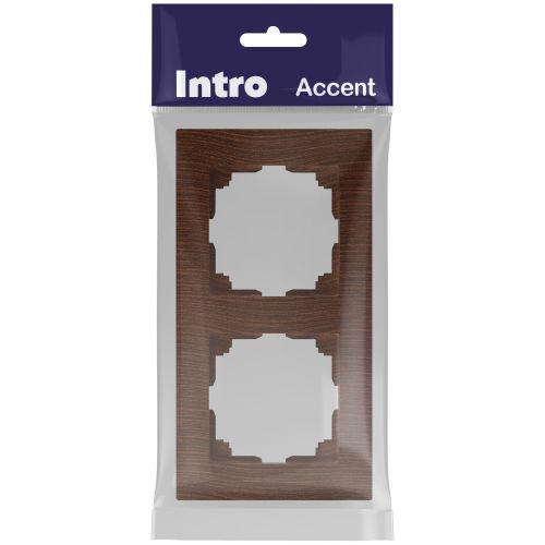 Рамка 2-м СП Accent 6-502-10 венге Intro Б0063754