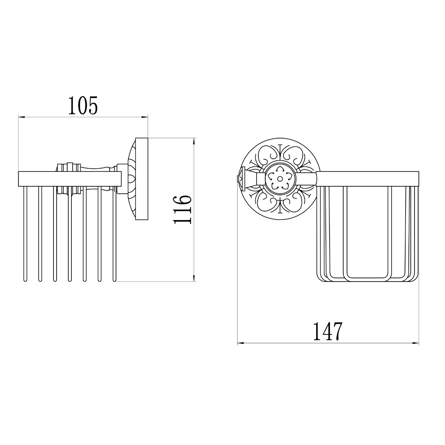 Держатель для освежителя воздуха Savol S-005833C, бронза