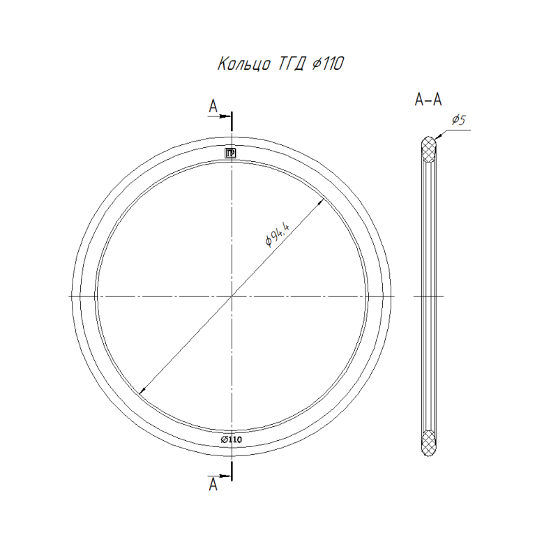Кольцо уплотнительное для двустенной трубы d110мм (уп.4шт) Промрукав PR13.02765