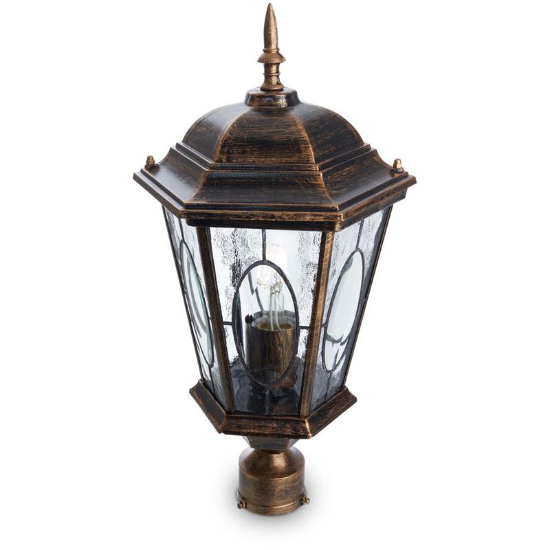 Светильник садово-парковый 60Вт 230В E27 черн. зол. PL152 FERON 11321