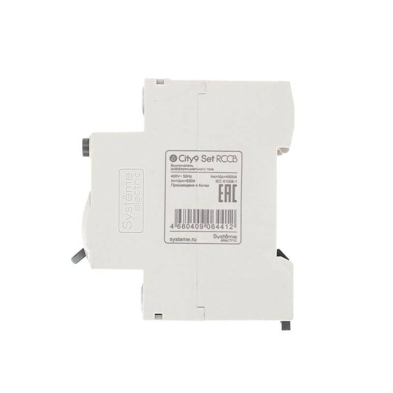 Выключатель дифференциального тока City9 Set 4п 63А 100мА A-S 400В SE C9R76463