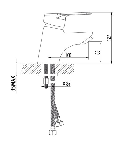 Смеситель для раковины Lemark Luna (LM4106C)