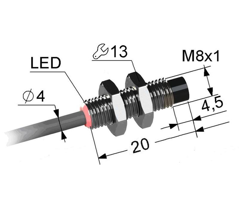 Выключатель бесконтактный PS2-08M20-3N11-K МЕГА-К A8010-82691306