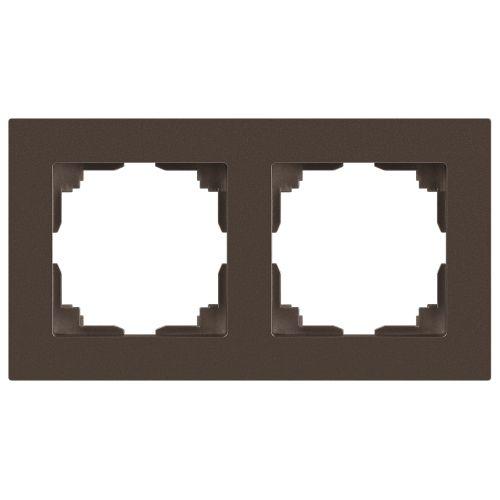 Рамка 2-м СП Accent 6-502-08 бронза Intro Б0063777