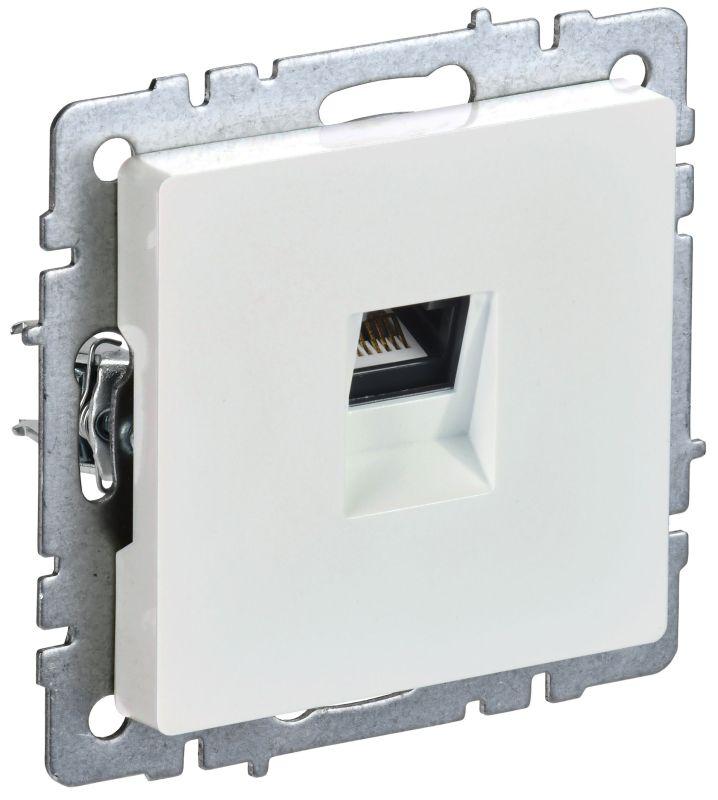 Розетка компьютерная СП RJ45 кат.6 BRITE РК11-БрЖ механизм жемчуж. IEK BR-K10-2-K36