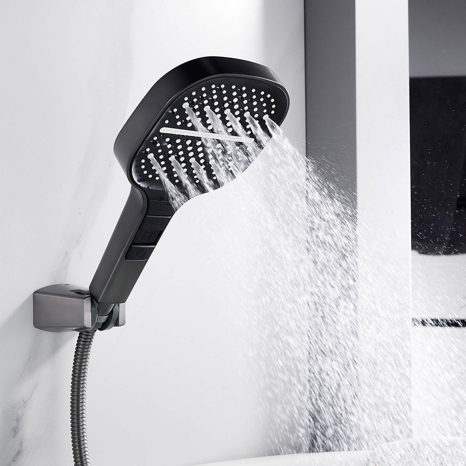 Смеситель для ванны Rose R1002T, оружейная сталь