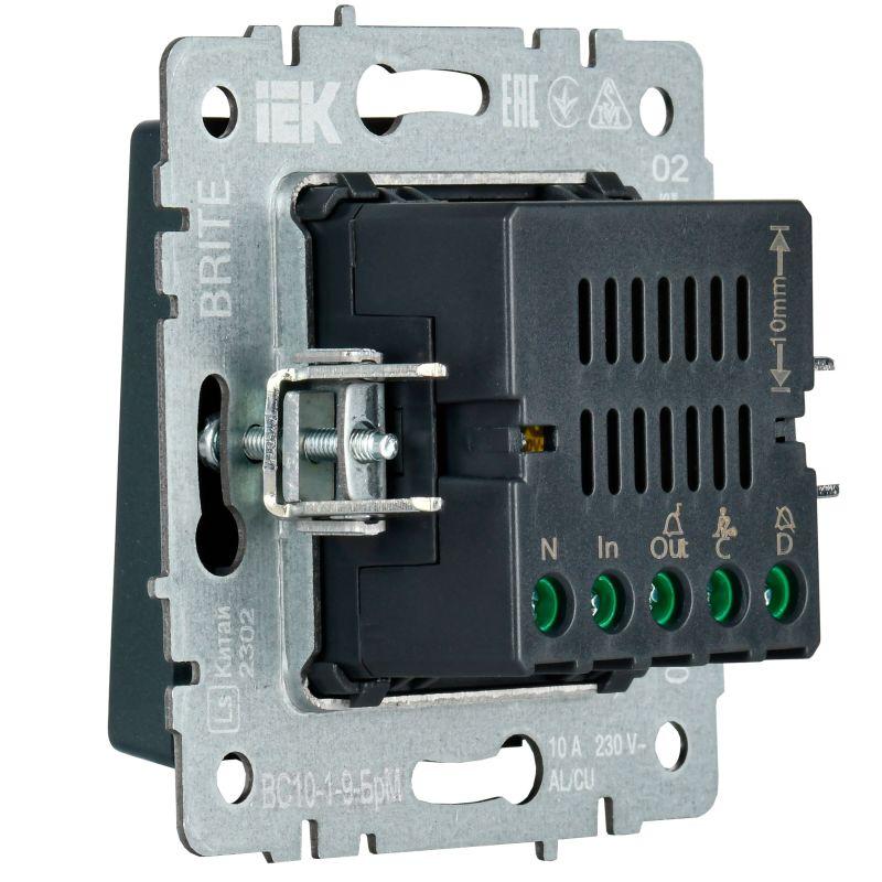 Кнопка звонка BRITE 10А ВС10-1-9-БрМ для отелей с индик. механизм маренго IEK BR-V14-2-10-K35