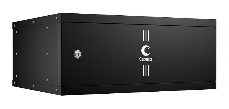 Шкаф телекоммуникационный настенный разборный LIGHT WSC-05D-4U55/45m-BK 19дюйм 4U дверь метал. черн. Cabeus 10186c