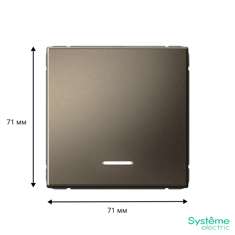 Выключатель 1-кл. ArtGallery 10AX с подсветкой быстрозажим. клем. механизм мокко SE GAL000613S