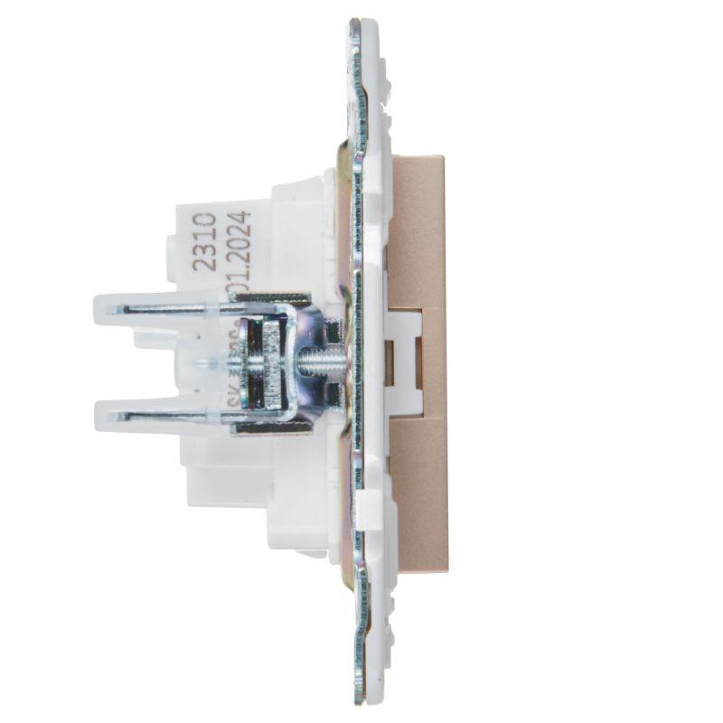 Розетка SKANDY 10А без заземл. без защ. шторок SK-R02Sa песочн. IEK SK-R10-10-K98