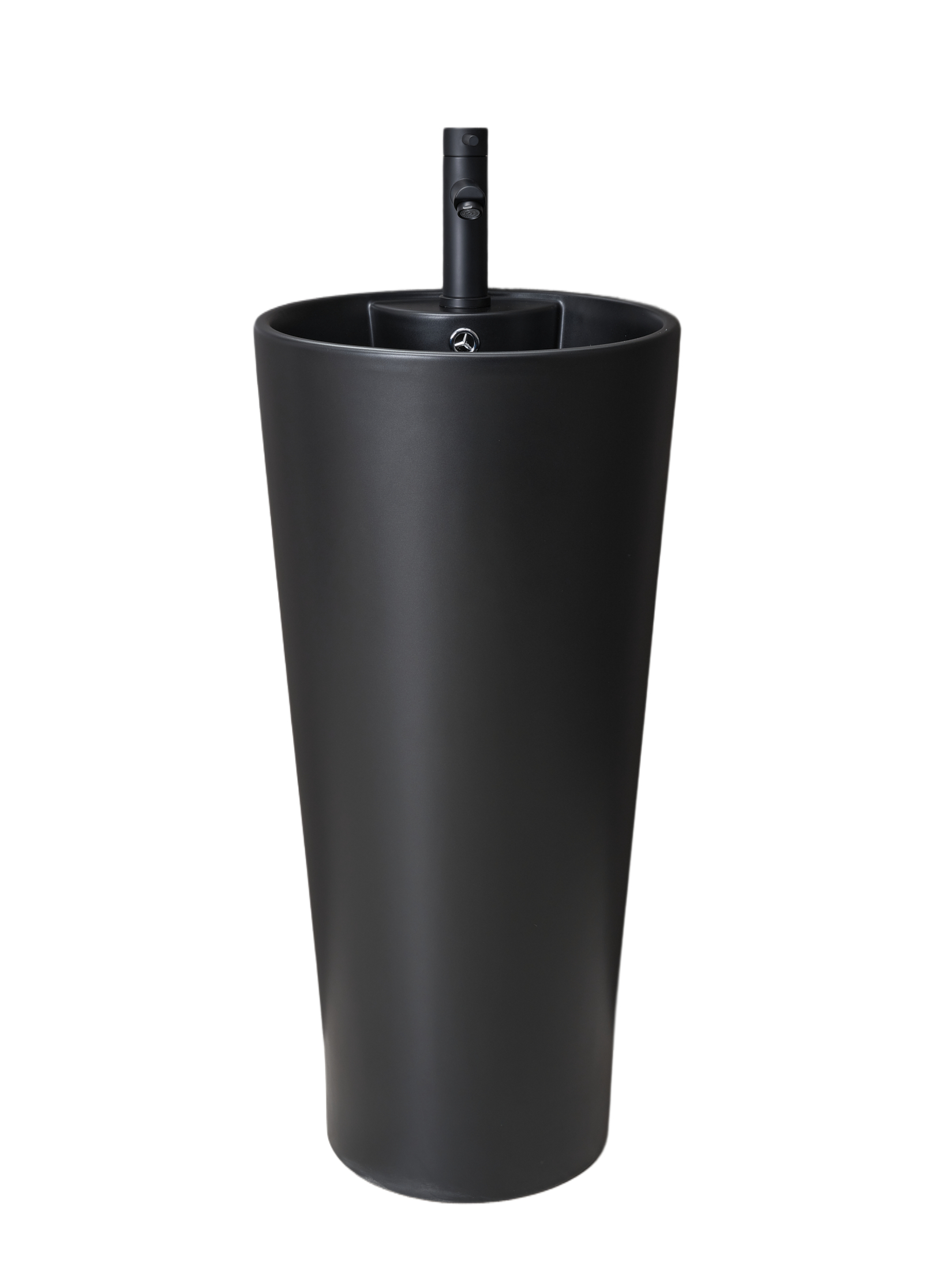 Раковина Gid Nb131bm 81120 накладная черная матовая 40x40x84