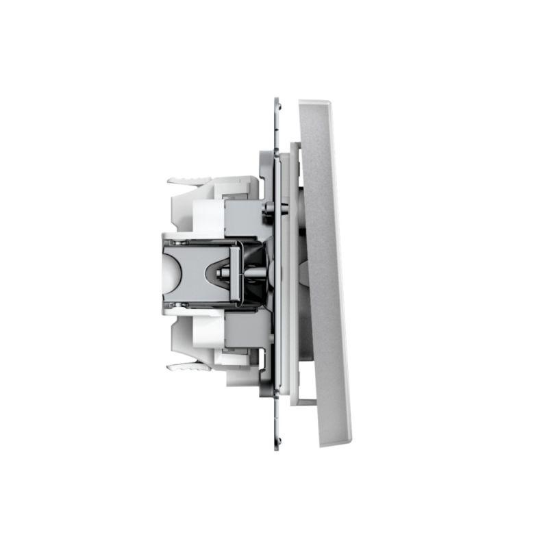 Переключатель 1-кл. ArtGallery IP44 10AX быстрозажим. клем. механизм алюм. SE GAL440361S