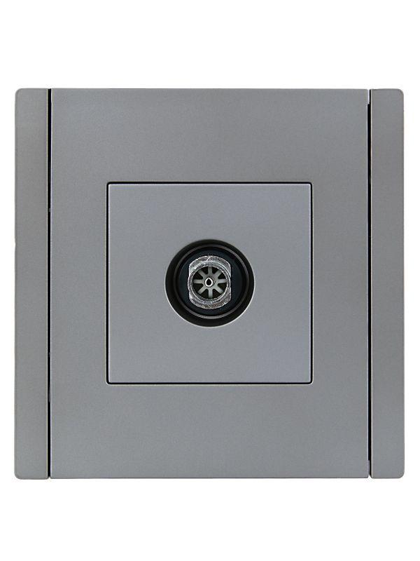 Розетка TV оконечная FORTE&PIANO FP528 сталь IEK FP-A10-O-K46