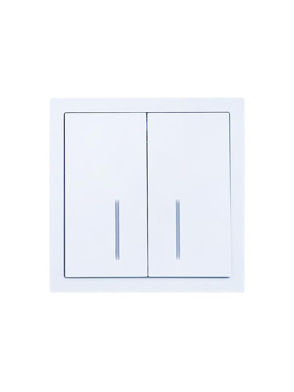 Выключатель 2-кл. с индик. СП ZIMA IP20 10А безвинт. зажим бел. LEZARD 704-0288-112QC