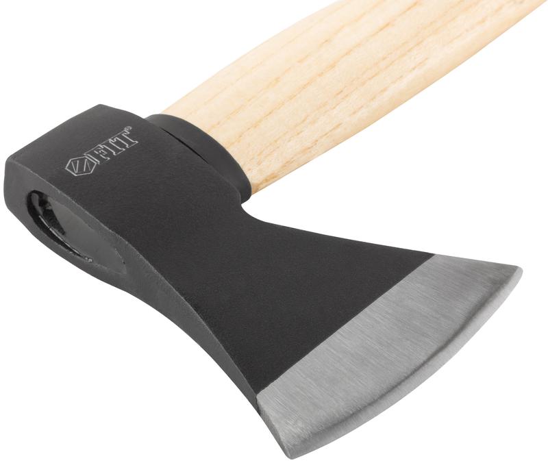 Топор 600г деревянная полированная ручка; кованая усилен. сталь FIT 46136