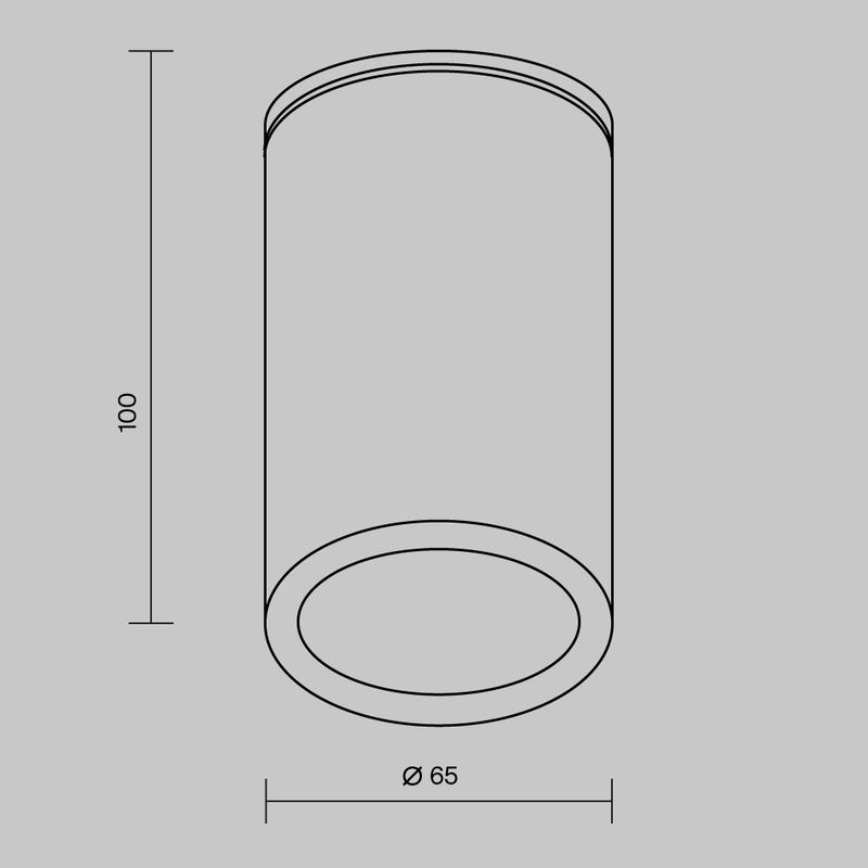 Светильник Roll 1х50Вт GU10 IP54 потолочн. Maytoni O307CL-01B