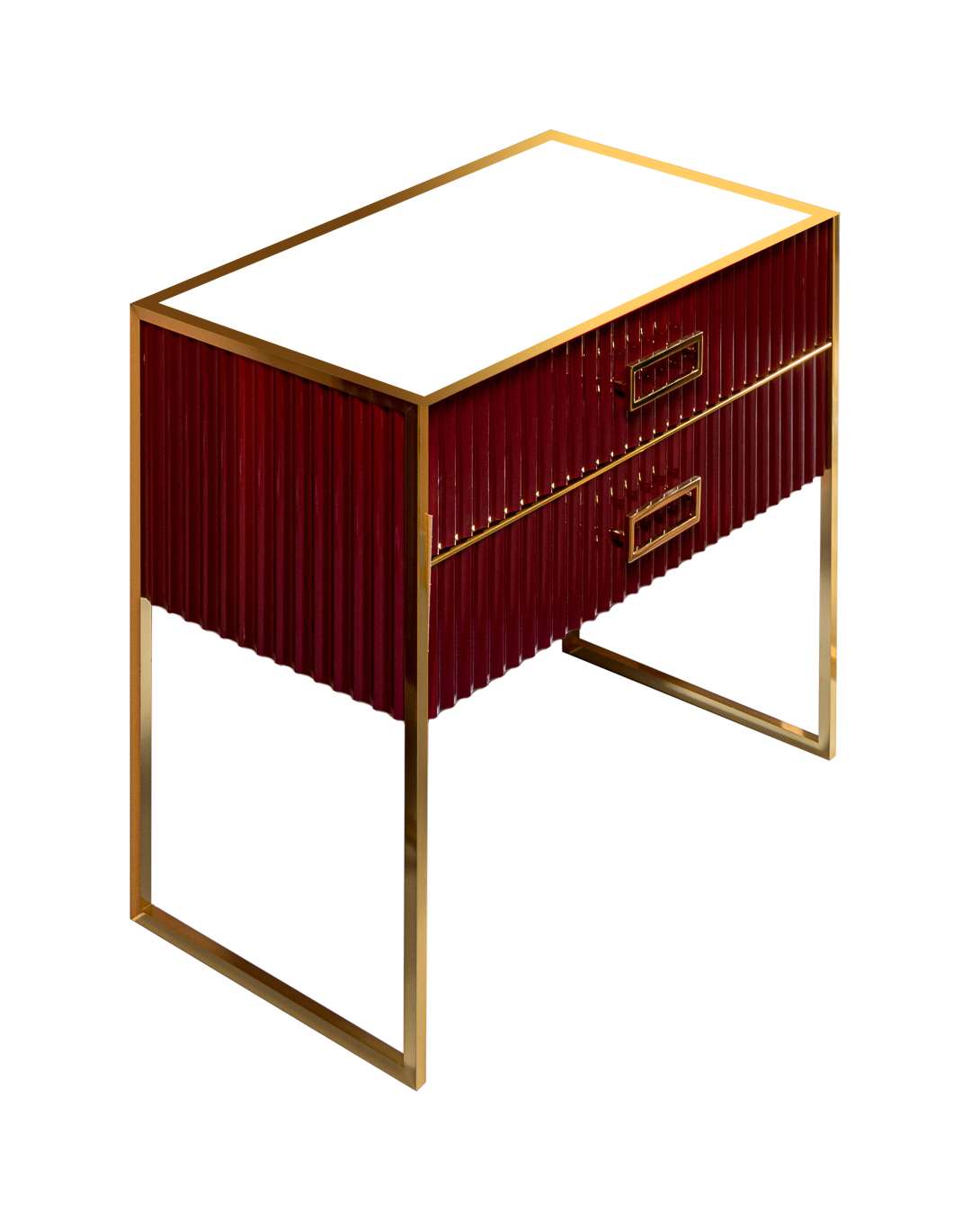 Тумба MONACO 100см h84см бордо глянец + золото под раковину моноблок