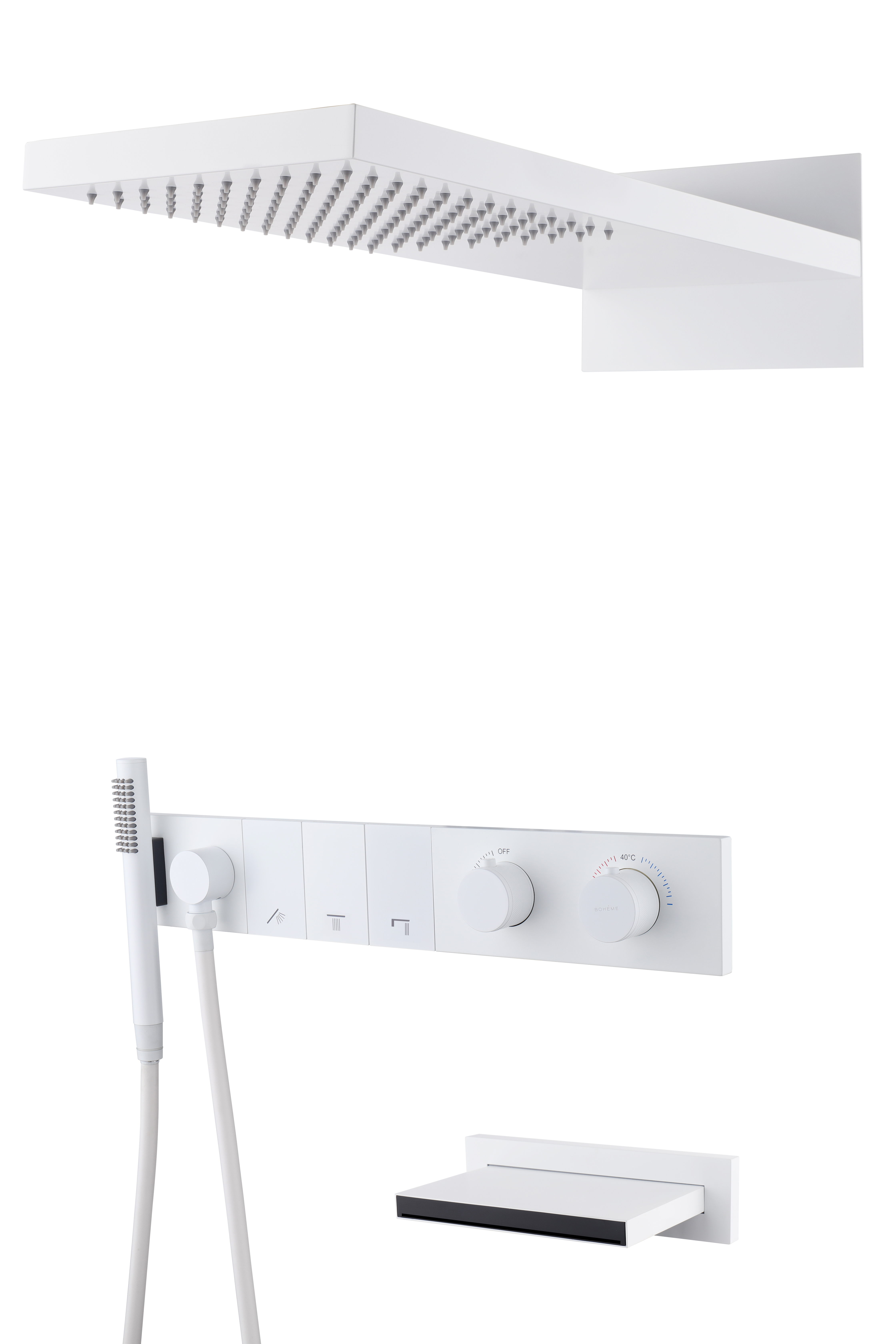 Встроенная душевая система  ZODIAC с термостатом, трехпозиционная GOLD