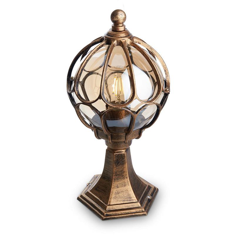 Светильник садово-парковый 60Вт 230В E27 черн. зол. IP44 PL3704 FERON 11364