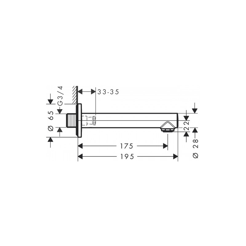 Излив Hansgrohe Talis S 72410000 на ванну