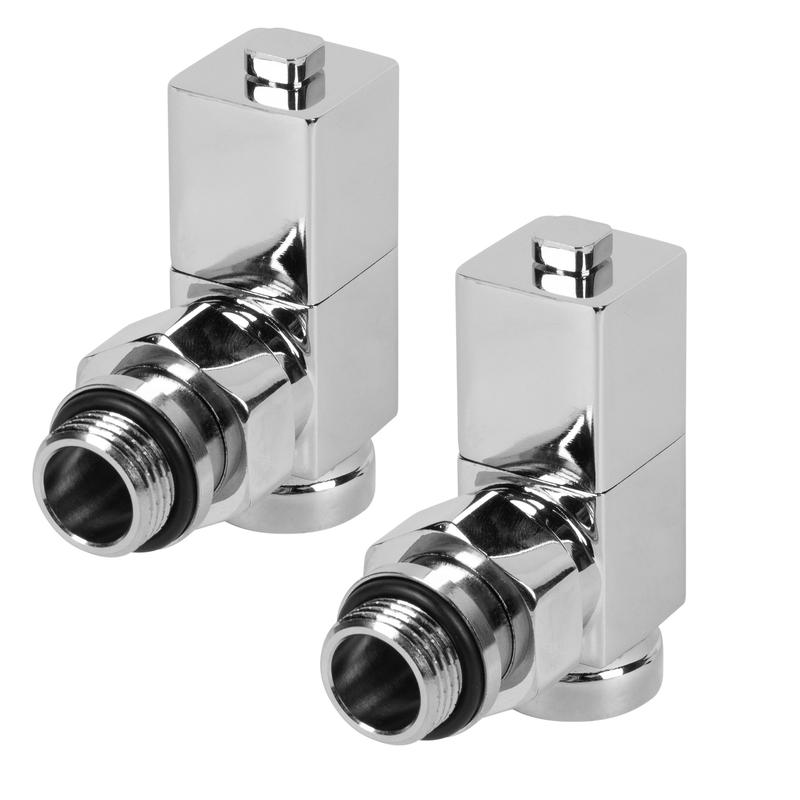 Набор дизайн-вентилей CUBE угловой 1/2дюйм хром Royal Thermo НС-1193191