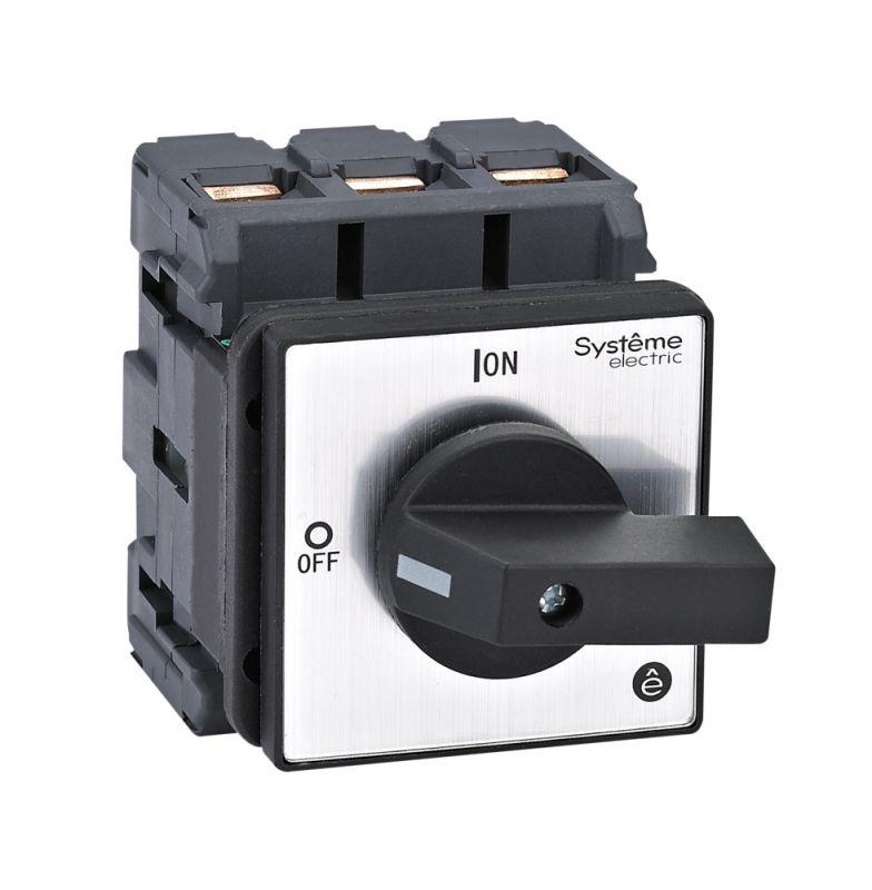 Выключатель-разъединитель 3п 80А IP20 с черн. рукоят. на дверцу 4 винтами SE MSD80320B