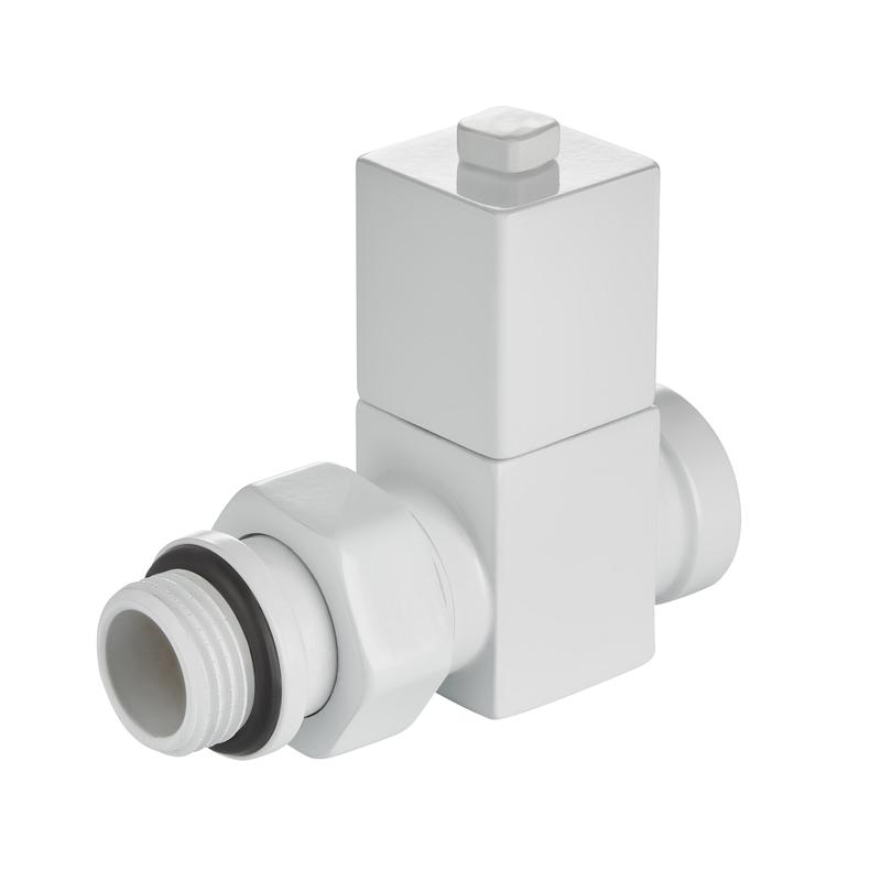 Набор дизайн-вентилей CUBE прямой 1/2дюйм бел. Royal Thermo НС-1422574