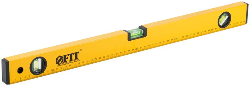 Уровень "Старт" 3 глазка фрезер. рабочая грань магниты шкала 600мм корпус желт. FIT 18132